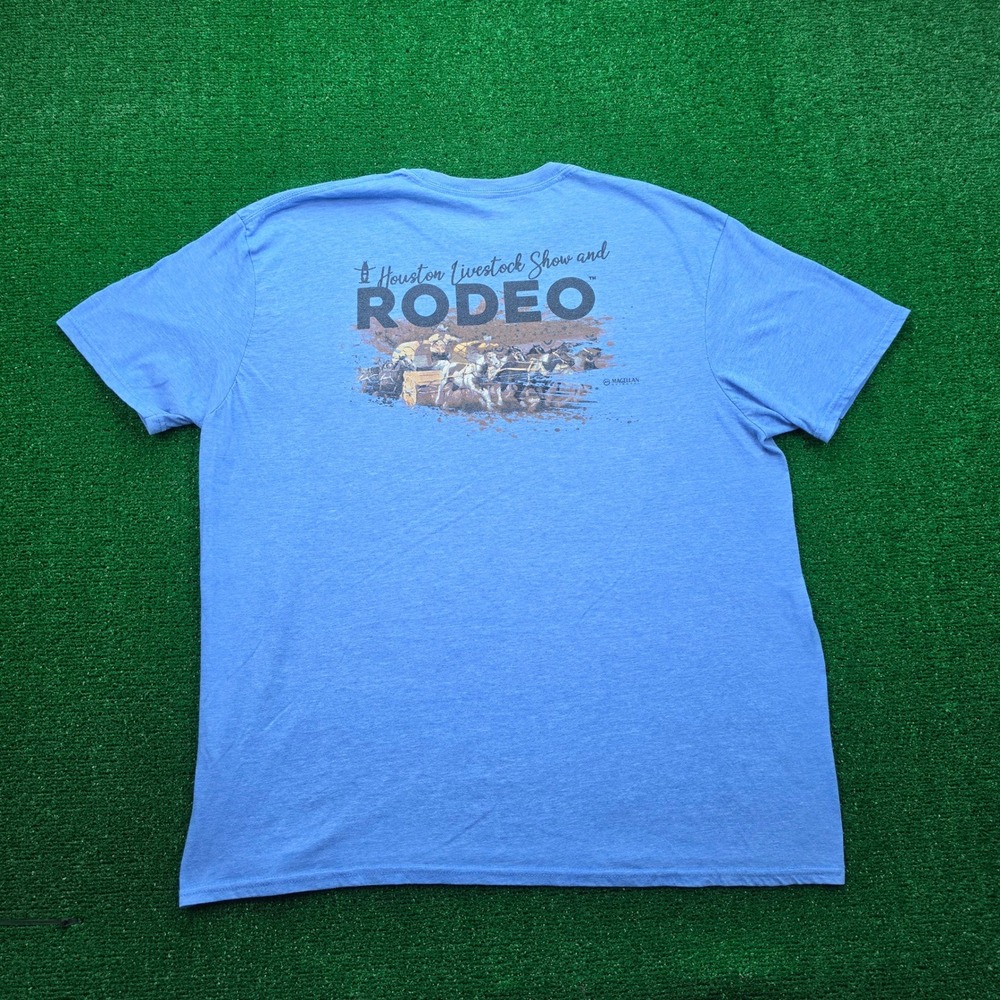 Magellan Outdoors Houston Livestock Show and Rodeo Graphic Tshirt Mens 2XL Blue